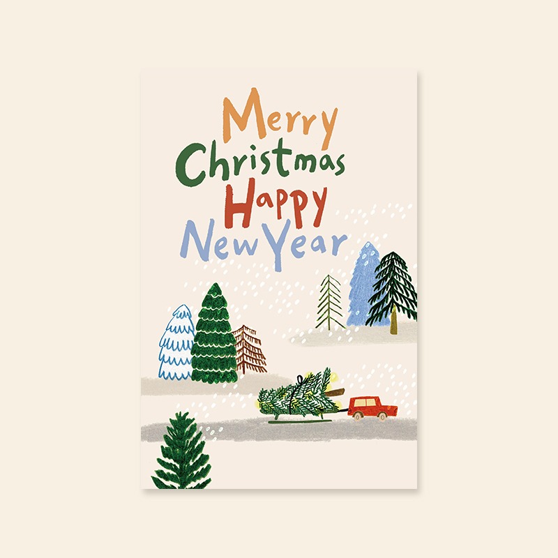 [캘리엠] 카드/XD3032 - MERRY CHRISTMAS HAPPY NEW YEAR